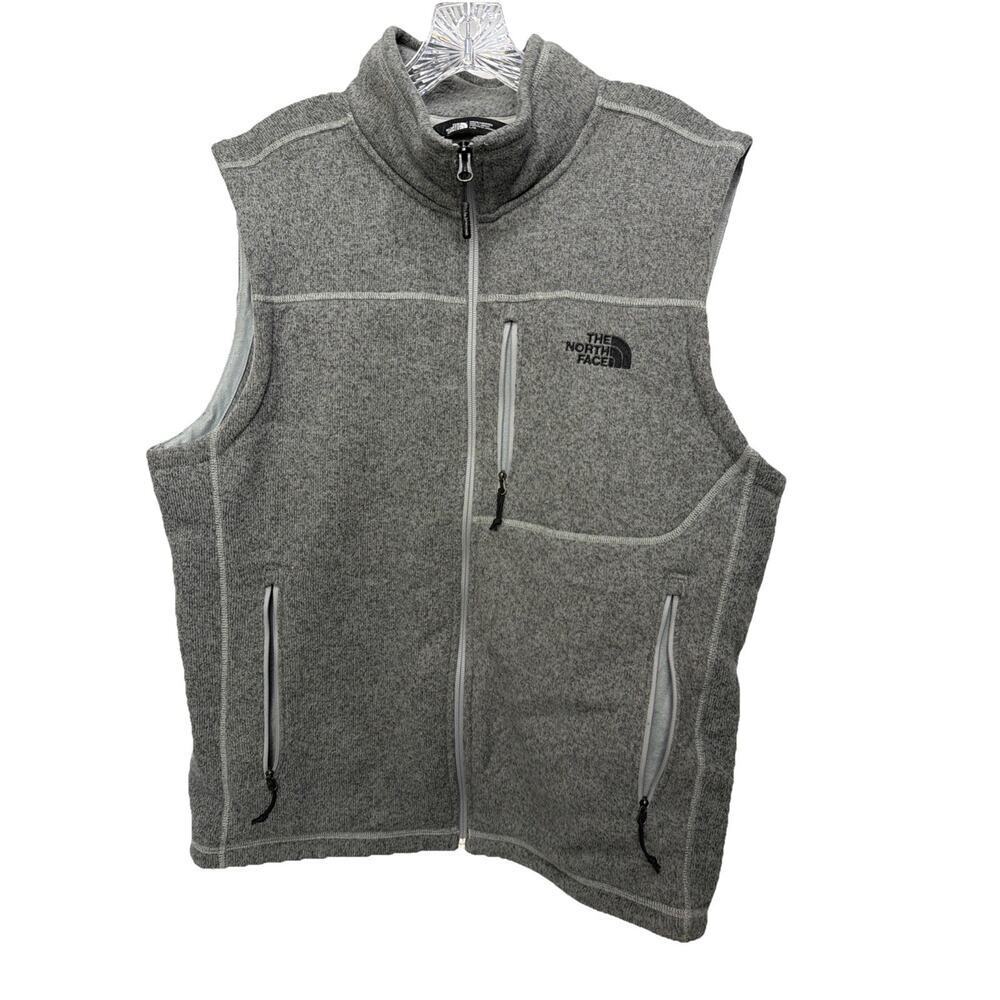 The North Face Men's Gray Full Zip Zipped Pockets Mid-Length Vest Size Large